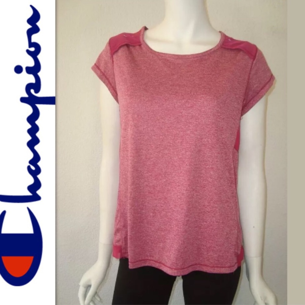 🎊Champion Medium Pink Mesh Spandex Athletic Top - Picture 1 of 2